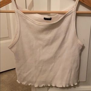 White Ruffle Brandy Melville top